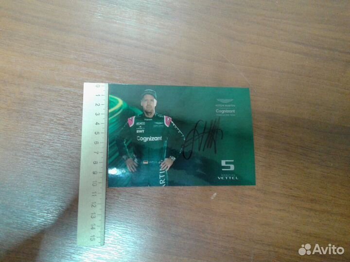 Автограф Себастиана Феттеля (2021, Формула 1)