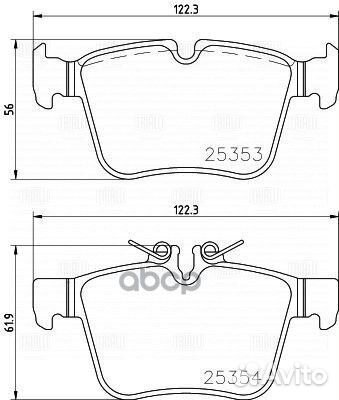 Колодки торм. для а/м Mercedes C (W205) (14) д