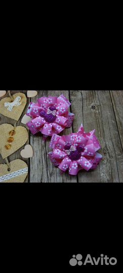 Резиночки резинки заколки для волос ручной работы