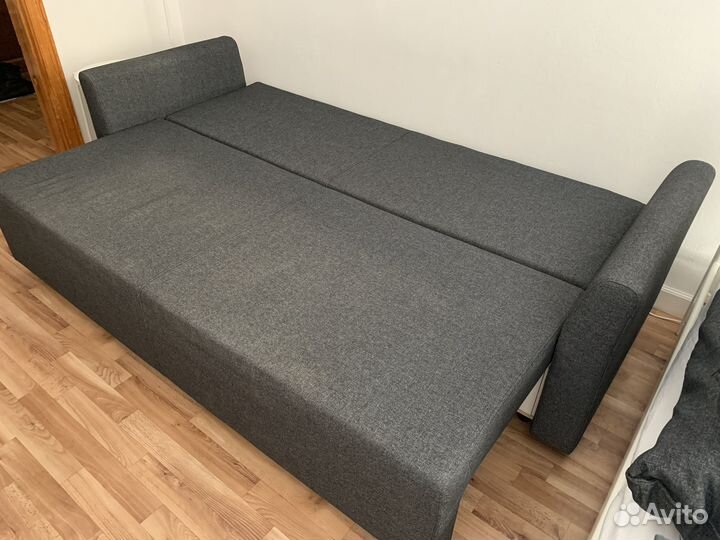 3-местный диван-кровать, темно-серый IKEA Brissund