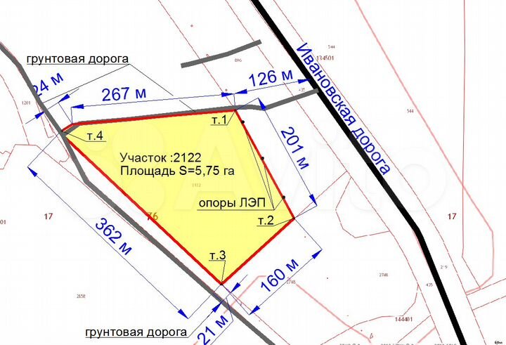 Участок 5,75 га (СНТ, ДНП)