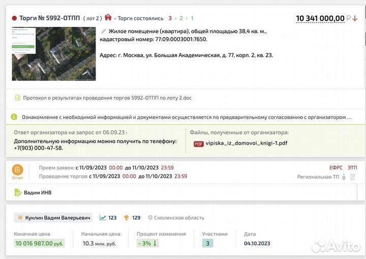 Агент на торгах в Дагестане. Подача заявок