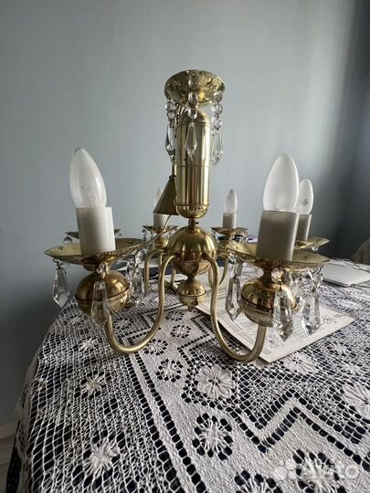 Люстра хрустальная чехословакия