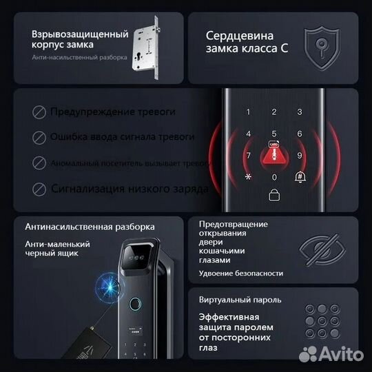 Lezn-Z12, электронный замок Tuya wifi SMART finger