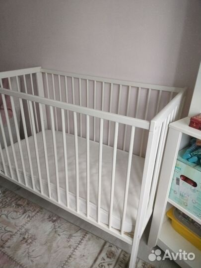 Детская кроватка IKEA с матрасом