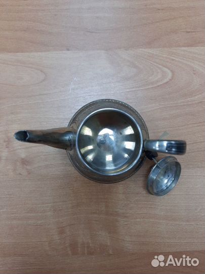 Серебряный чайник с чернью и биркой, новый