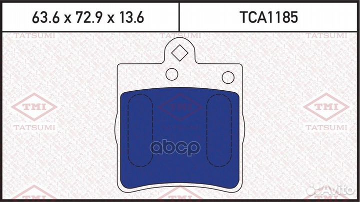 Колодки тормозные дисковые задние TCA1185 tatsumi
