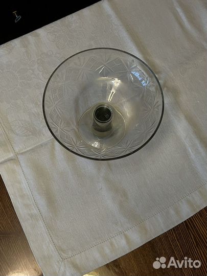 Ваза для фруктов на ножке хрусталь СССР