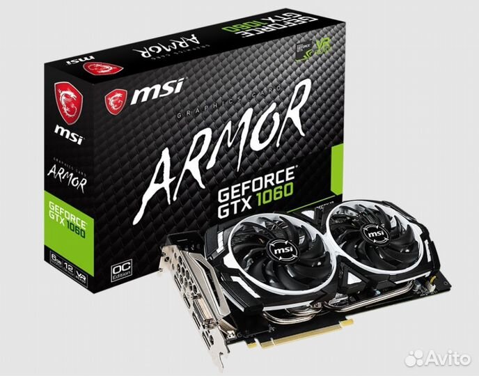 Видеокарта MSI GTX 1060 6 GB Armor