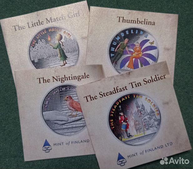 Монеты Фиджи 2010 Сказки Андерсона Серебро