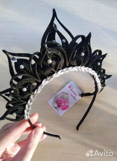 Диадема тиара снежинка звездочка льдинка ободок