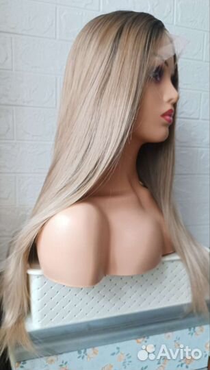 Парик на сетке прямой без челки Русый