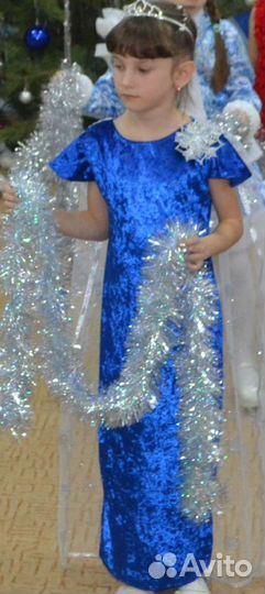 Костюм Эльзы или снегурочки детский