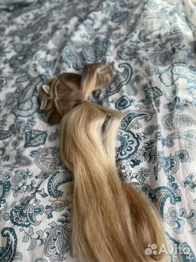 Волосы натуральные на трессе 65см