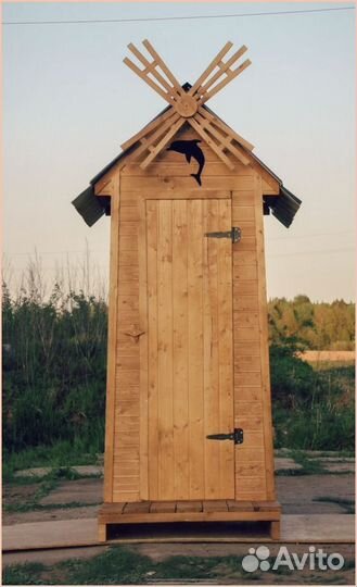 Дачный туалет с декором OMS