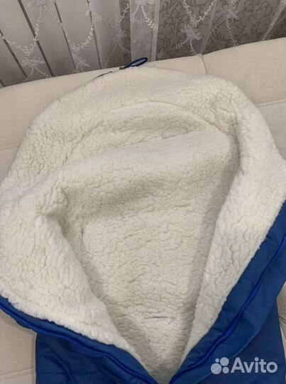 Зимний конверт в коляску на овчине