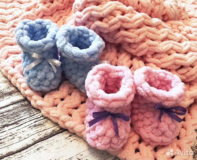 Пледы из ализе пуффи