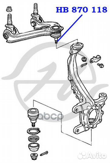 Опора шаровая верхнего рычага передней подвески