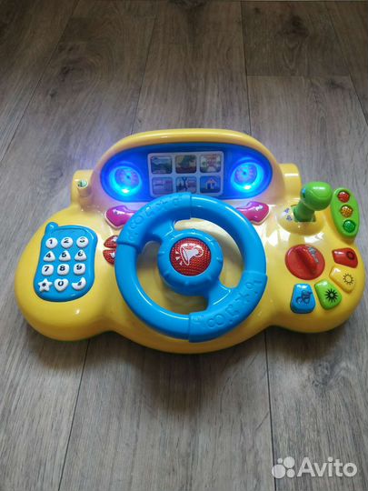 Руль музыкальный развивающий, машинка