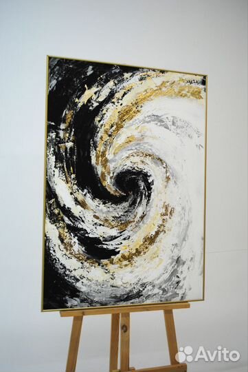Картина 70х100см с золотом