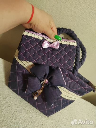 Сумка тоут, фактура плетеная