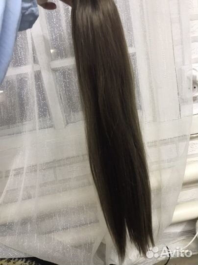 Хвост шиньон на ленте