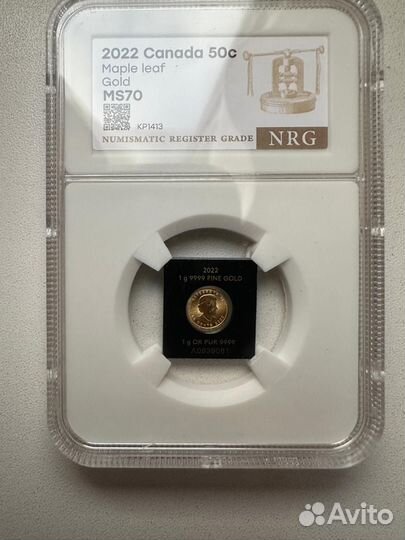 50 центов золото 2022 г Канада