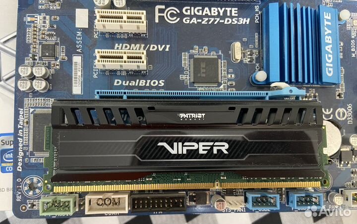 Материнская плата с процессором и памятью и ссд