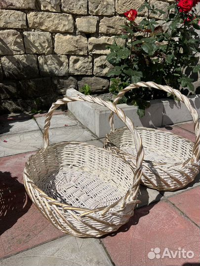 Плетенные корзины, свадебные корзины