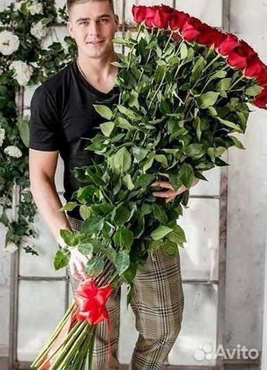 Высокие метровые розы Букеты Доставка