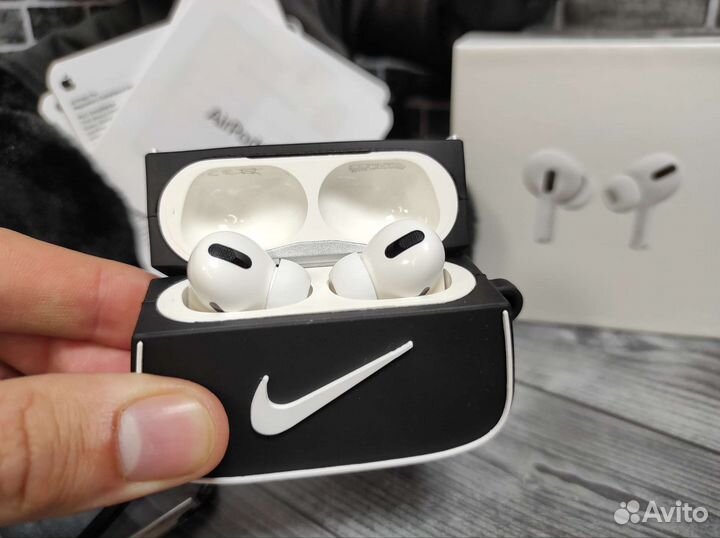 Airpods pro (prem версия) + чехол + доп провод