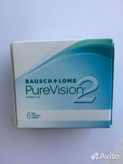 Линзы контактные новые Pure Vision 2 -1,25