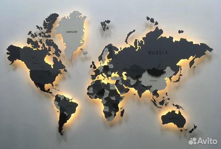 Карта мира на стену