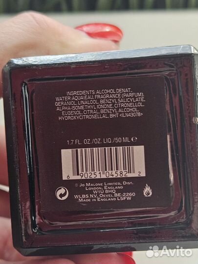 Духи женские Jo malone Velvet Rose and oud