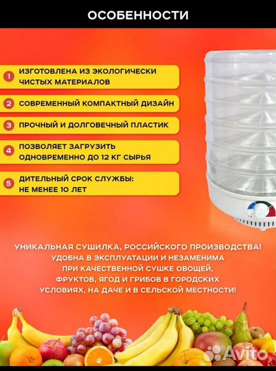 Сушилка для овощей и фруктов ветерок 2