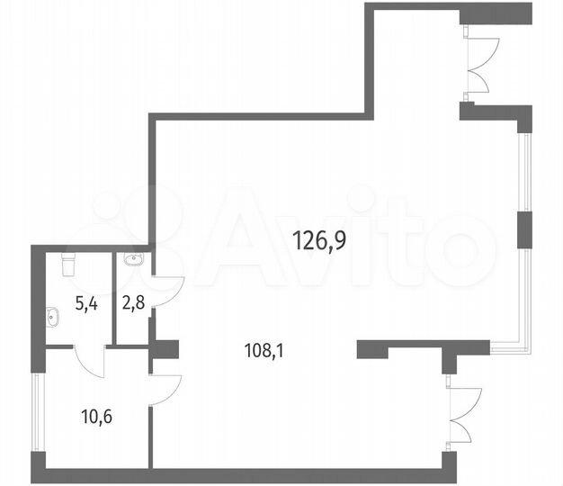 Продам торговое помещение, 126.9 м²