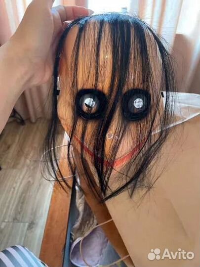 Маска момо, маскарадная, страшная