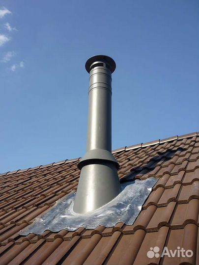 Установка вытяжки и винтеляцыи и дымоходов