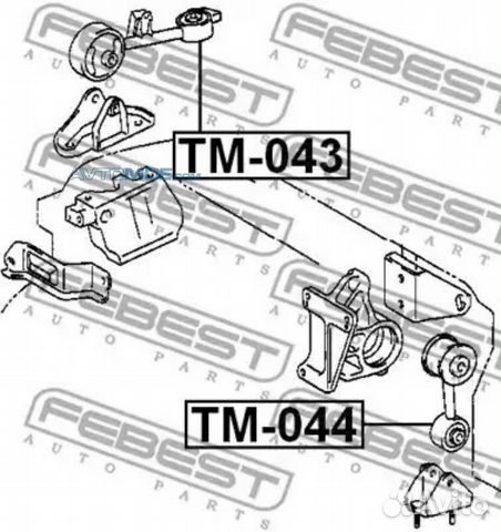 Опора двигателя задняя /Реализация/ TM044 febest