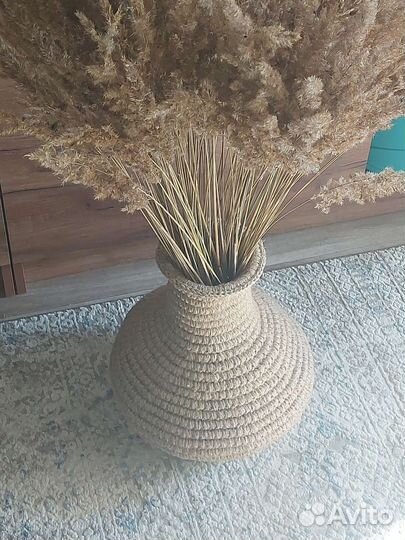 Декоративная ваза из шпагата