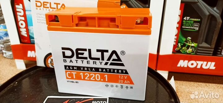 Акб 12В 20Ач п.п. Delta CT1220.1 ток260 181х77х167