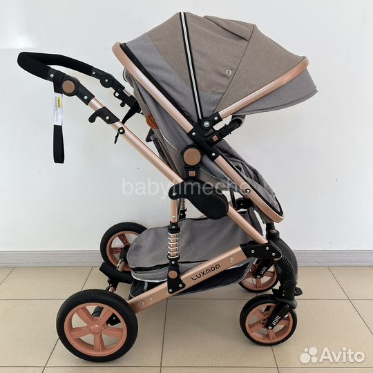 Коляска 3 в 1 Luxmom 510 коричневый