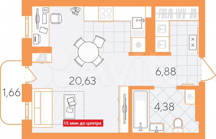 Квартира-студия, 33,5 м², 8/10 эт.