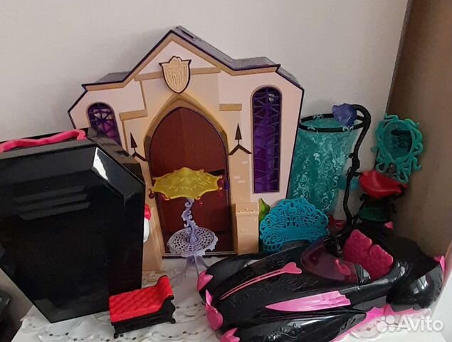 Дом, Школа,Мебель,Машина Монстер хай, Monster High