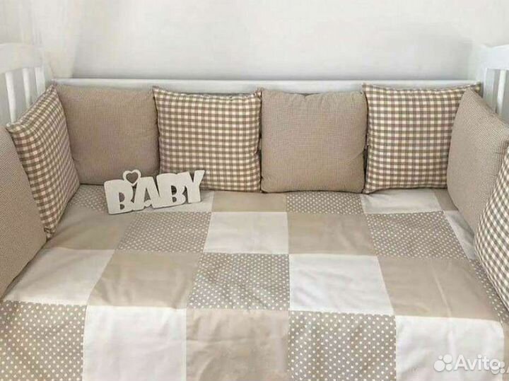 Бортики в кроватку, постельное белье