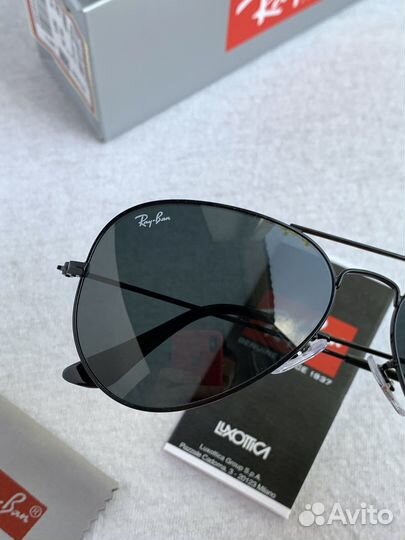 Очки Ray ban Aviator авиаторы черные оригинал