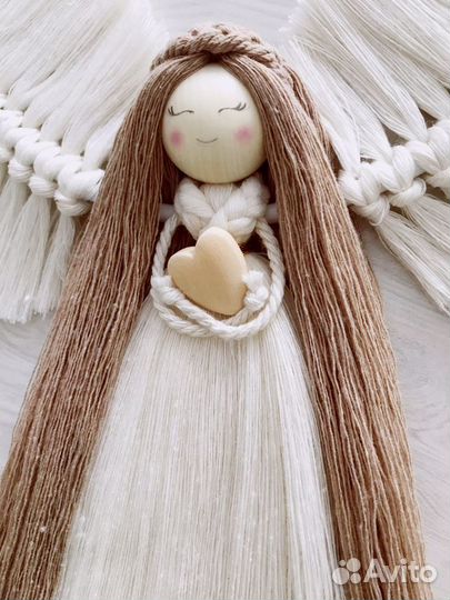 Куколка кукла ангел макраме игрушка подарок