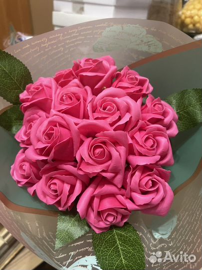 Букет из мыльных роз