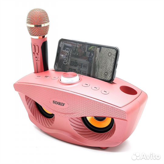 Портативная караоке система sdrd SD-306 розовая