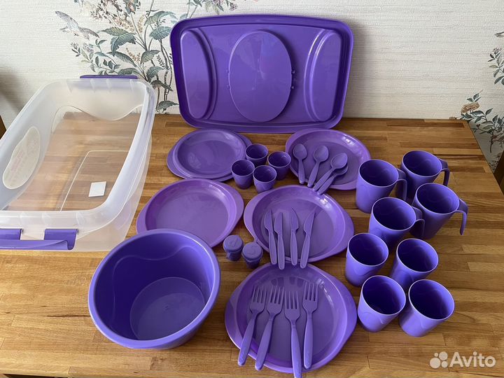 Набор посуды для пикника 34 предмета